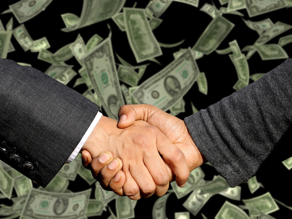 business handshake contract